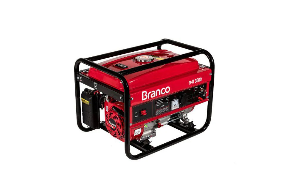 Gerador Branco B4T-3500 para locação em obras e eventos