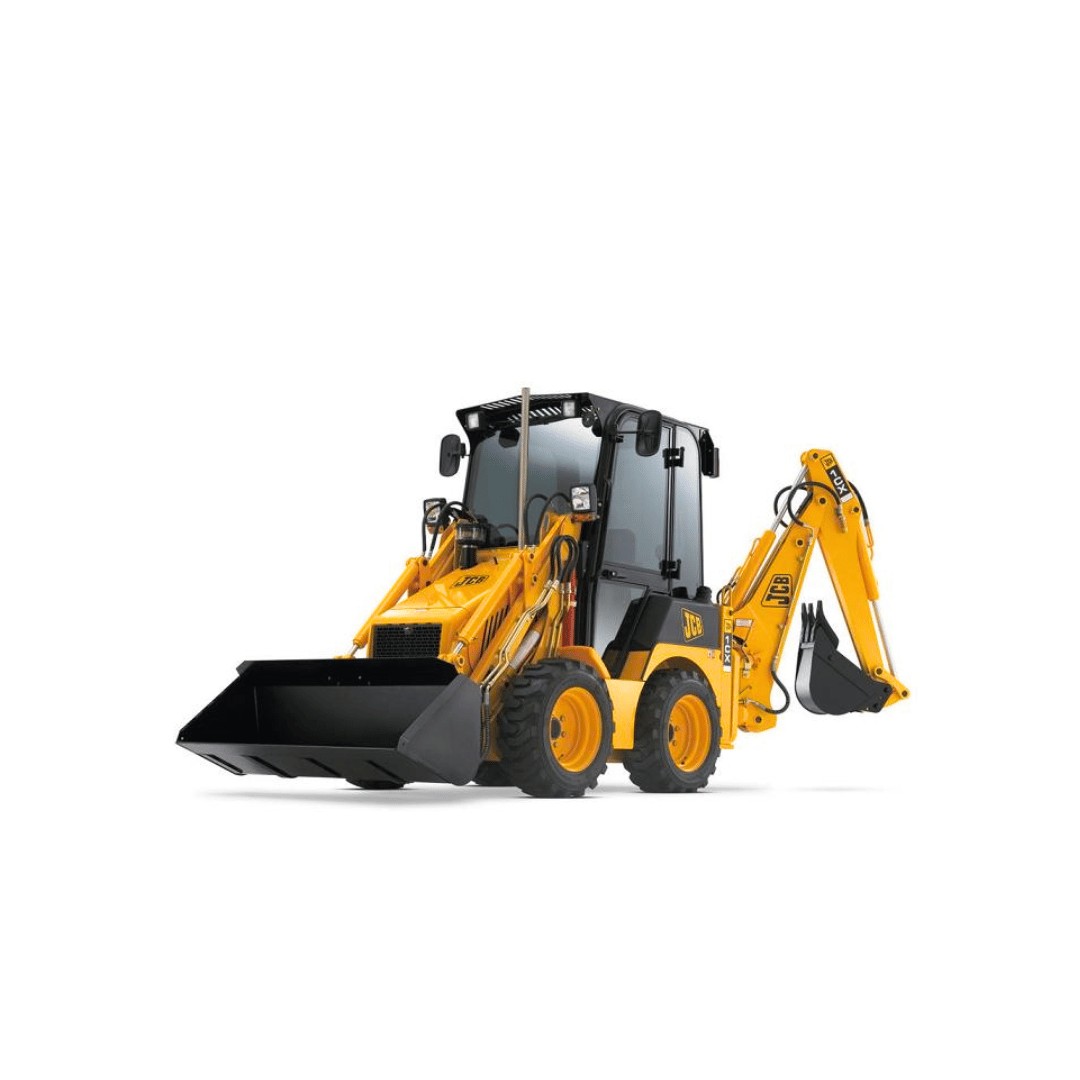Miniretroescavadeira JCB 1CX compacta para locação